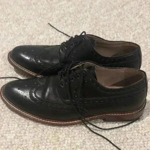 Black Leather Oxfords